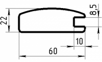 Рамочный Профиль №EL 391 паз. 8.5 22х60 мм