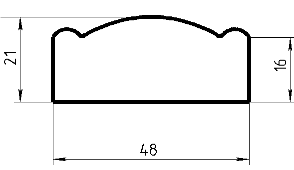 Рамочный Профиль №СМ-1 (48х21 мм)