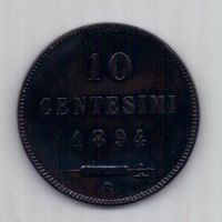 10 чентезимо 1894 г. Сан Марино