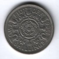 2 шиллинга 1966 г. Великобритания