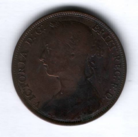 1 пенни 1893 г. Великобритания