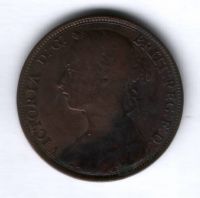 1 пенни 1893 г. Великобритания