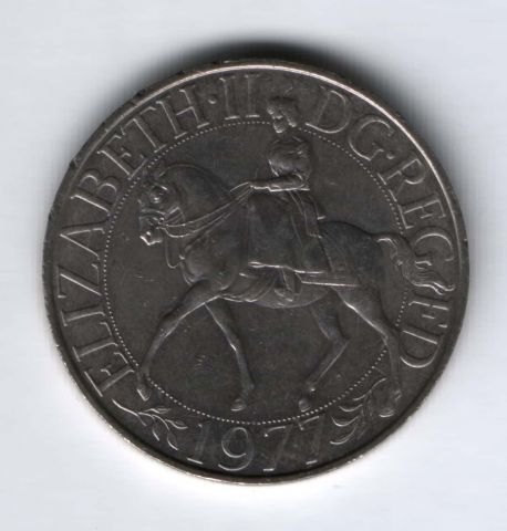 25 пенсов 1977 г. Великобритания, 25 лет правления Елизаветы II