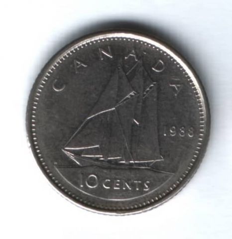 10 центов 1988 г. Канада