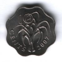 10 центов 2007 г. Свазиленд