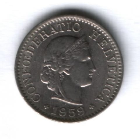 5 раппенов 1959 г. Швейцария