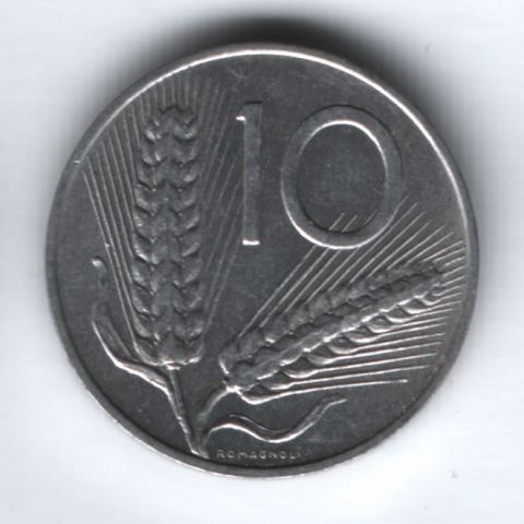 10 лир 1973 г. Италия