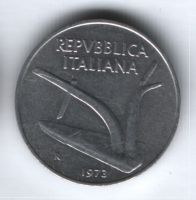 10 лир 1973 г. Италия
