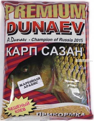 Прикормка Dunaev Premium  1кг Карп-Карась-Сазан ( Жареный арахис)