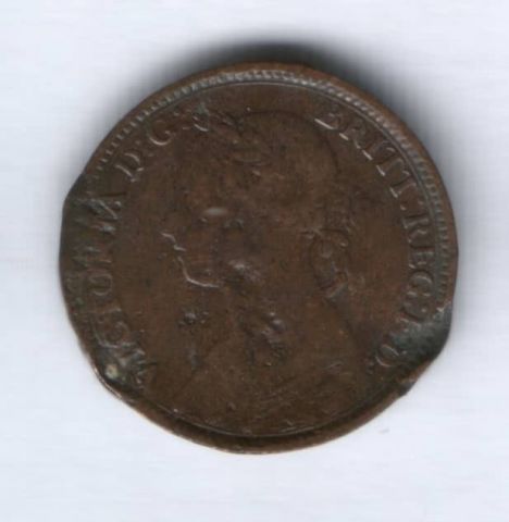 1 фартинг 1891 г. Великобритания