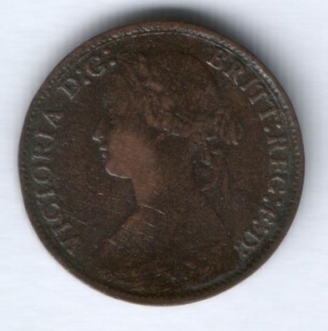 1 фартинг 1869 г. Великобритания
