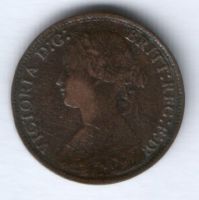 1 фартинг 1869 г. Великобритания