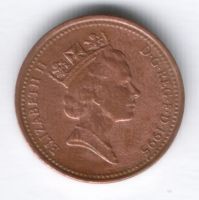 1 пенни 1995 г. Великобритания
