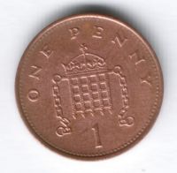 1 пенни 1995 г. Великобритания