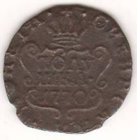 полушка 1770 г. монета сибирская