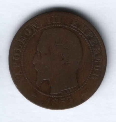 5 сантимов 1853 г. A Франция
