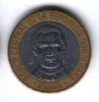 5 песо 2005 г. Доминиканская Республика