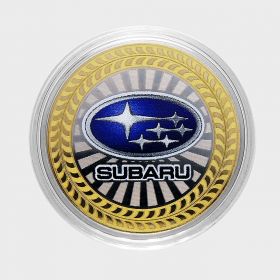 10 РУБЛЕЙ Subaru ЦВЕТНАЯ ЭМАЛЬ - СЕРИЯ АВТОМОБИЛИ МИРА - ЯПОНСКИЕ