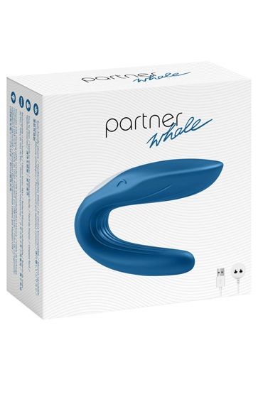 Перезаряжаемый вибратор для пар Satisfyer Partner Whale бирюзовый