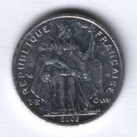 1 франк 2008 г. Новая Каледония