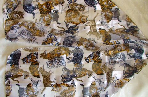 Шарфик "Котики" бежевый