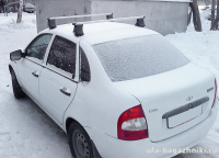 Багажник на крышу на Ладу Калину, Атлант, прямоугольные дуги