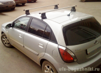Багажник на крышу Kia Rio, Атлант, прямоугольные дуги