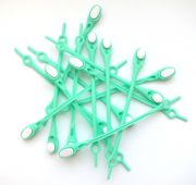 Cиликоновые шнурки для обуви Hilaces цвет Мятный/Белый россыпь