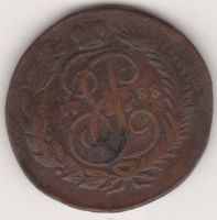 2 копейки 1788 г. ММ перечекан