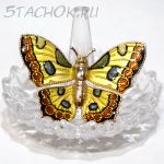 Брошь "Бабочка в желтых тонах" (США)