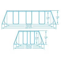 Каркасный бассейн Bestway 56457 (412х201х122) с песочным фильтром