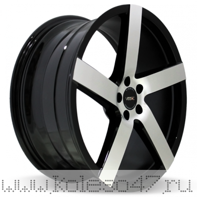 VISSOL V-080R 8.5x19/5x112 ET45 D66.6 BLACK-WITH-MACHINED-FACE