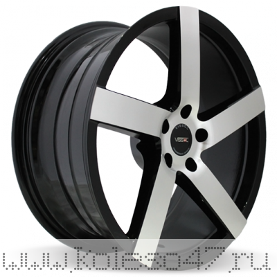 VISSOL V-080L 8.5x19/5x112 ET45 D66.6 BLACK-WITH-MACHINED-FACE