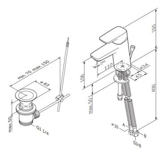 Смеситель Am.Pm Spirit F7082100 схема 2