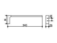 Keuco Edition-11 Полотенцедержатель 11122 (34 см) схема 2