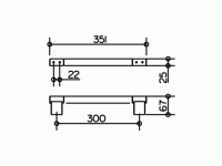 Keuco Plan Поручень 14907 (30 см) схема 1