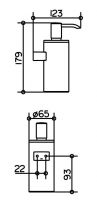 Пластиковый дозатор жидкого мыла Keuco Plan 14953 схема 1