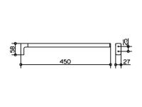 Keuco Moll Полотенцедержатель 12720 (45 см) схема 1