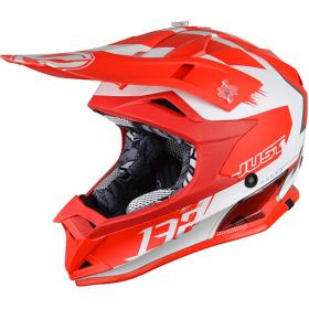 Just1 - J32 Pro Kick White/Red шлем, бело-красный матовый