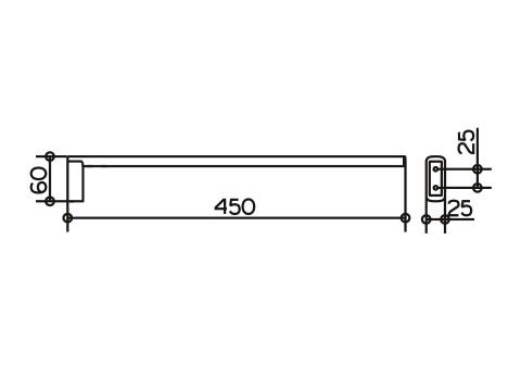 Keuco Edition 400 Полотенцедержатель 11520 (45 см) схема 3