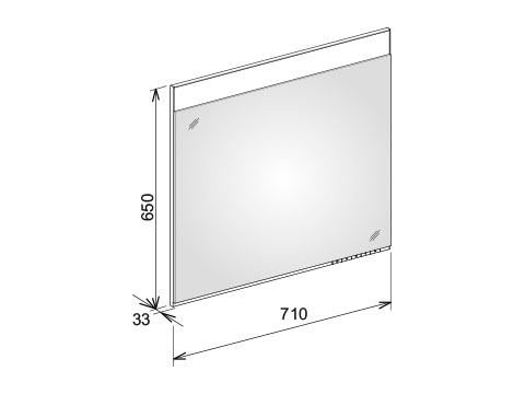 Keuco Edition 400 Зеркало с подсветкой 11596 71х65 ФОТО