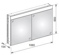 Keuco Edition 400 Зеркальный шкаф для встраиваемого монтажа 21502 106х65 схема 1