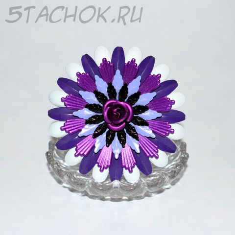 Брошь "Лиловый цветок" (США)