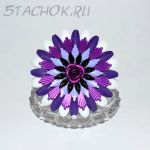 Брошь "Лиловый цветок" (США)