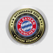 10 рублей, БАВАРИЯ МЮНХЕН - ГЕРМАНИЯ, цветная эмаль + гравировка (BAYERN MUNCHEN)