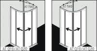 Душевая кабина Kermi Atea угловая или пристенная AT Q10 / AT Q20 схема 2