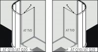 Душевая кабина Kermi Atea угловая или пристенная AT Q10 / AT Q20 схема 3