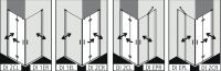 Душевая кабина Kermi Diga угловой монтаж DI 2CR/L схема 3