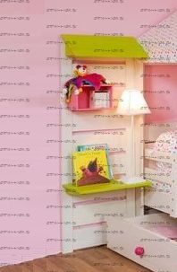Стеллаж-стол к кровати домику №KV8