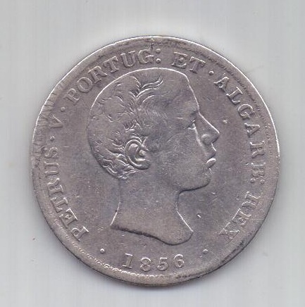 500 рейс 1856 г. редкий тип. Португалия.